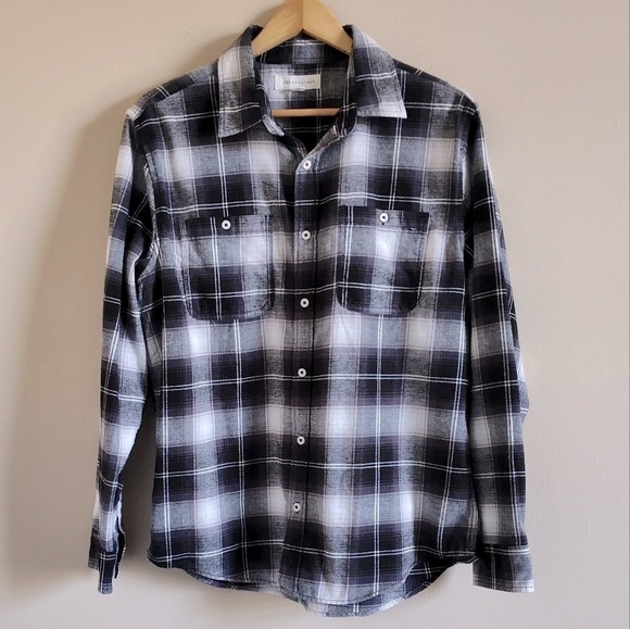 Aeropostale Long Sleeve Relaxed Washed Plaid Flannel Shirt M - Picture 1 of 6